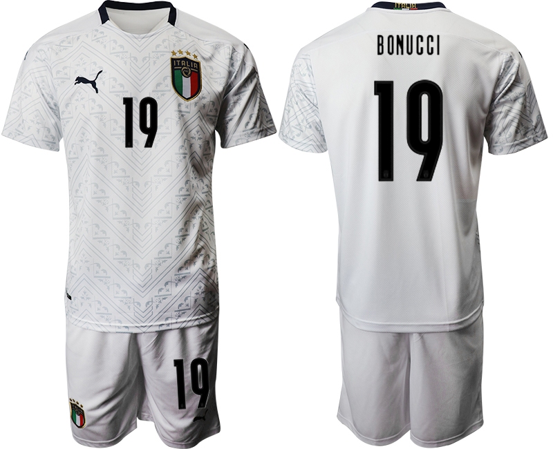 2021 Men Italy away 19 white soccer jerseys